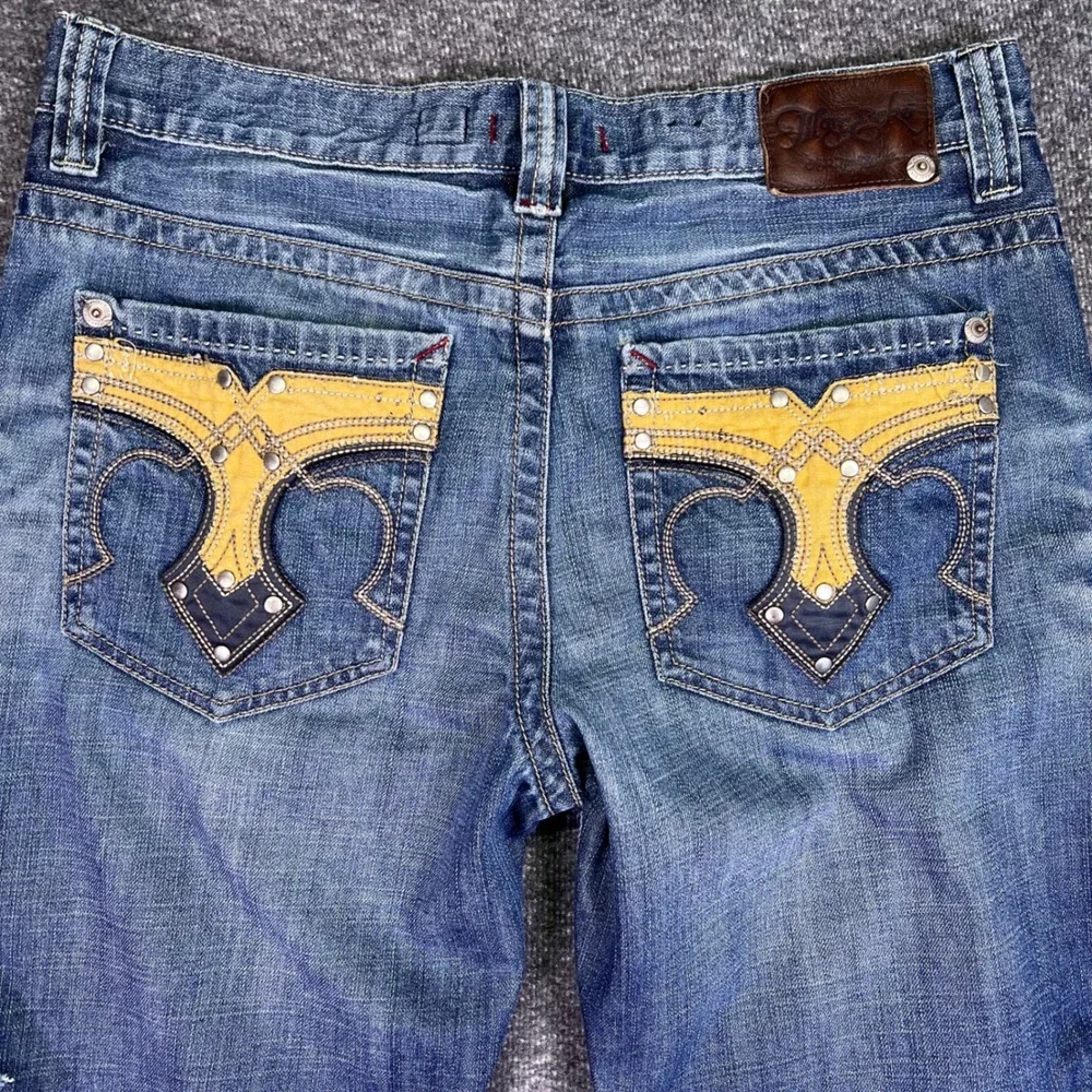 Marc Ecko Jeans Mens 33 Standard Y2K Streetwear Embroidered Hip Hop Baggy Grunge